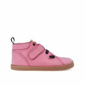 PEGRES CELOROČKY NUBUK BF52 Pink | Dětské celoroční barefoot boty - 26