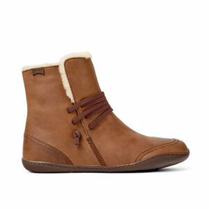 CAMPER PEU TODI COLA NÍZKÉ KOZAČKY Medium Brown | Dámské barefoot kozačky - 38