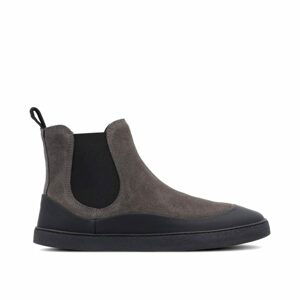 GROUNDIES SIENNA WOMEN Grey Black | Dámské barefoot chelsea boty - 37