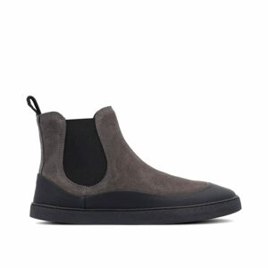 GROUNDIES SIENNA WOMEN Grey Black | Dámské barefoot chelsea boty - 38