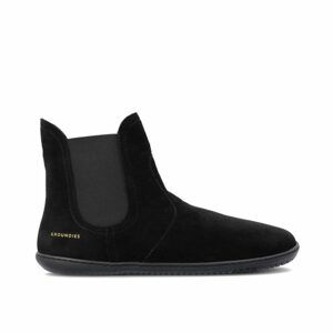 GROUNDIES CAMDEN Mid Black Barefoot+ | Chelsea zateplené barefoot boty - 39