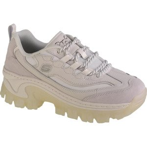 BÉŽOVÉ DÁMSKÉ SNEAKERSY NA PLATFORMĚ SKECHERS HI-RYZE - DOJA CAT ' LITE PREMIUM 177940-WHT Velikost: 36