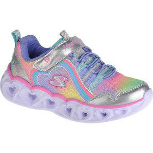 BAREVNÉ DÍVČÍ SVÍTÍCÍ TENISKY SKECHERS HEART LIGHTS-RAINBOW LUX 302308L-SMLT Velikost: 27