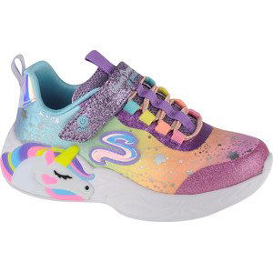 BAREVNÉ DÍVČÍ SVÍTÍCÍ TENISKY SKECHERS S-LIGHTS UNICORN DREAMS 302311L-PRMT Velikost: 27