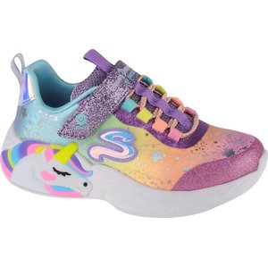 BAREVNÉ DÍVČÍ SVÍTÍCÍ TENISKY SKECHERS S-LIGHTS UNICORN DREAMS 302311L-PRMT Velikost: 33