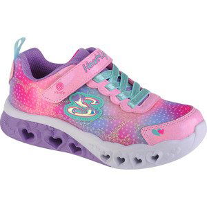 BAREVNÉ DÍVČÍ SVÍTÍCÍ TENISKY SKECHERS FLUTTER HEART LIGHTS 302315L-PKMT Velikost: 27