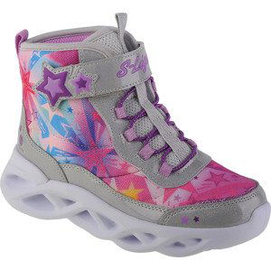 BAREVNÉ SVÍTÍCÍ DÍVČÍ BOTY SKECHERS TWISTY BRIGHTS - SWEET STARZ 302690L-SMLT Velikost: 29