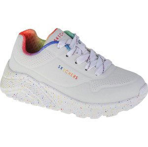 BÍLÉ DÍVČÍ TENISKY SKECHERS UNO LITE RAINBOW SPECKLE 310456L-WMLT Velikost: 27