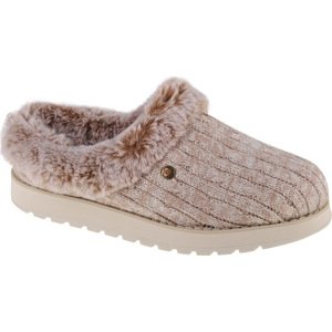 BÉŽOVÉ TEPLÉ PANTOFLE SKECHERS KEEPSAKES - ICE ANGEL 31204-LTBR Velikost: 36