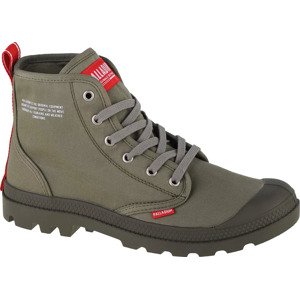 KHAKI KOTNÍKOVÉ PLÁTĚNÉ TENISKY PALLADIUM PAMPA HI DARE 76258-325-M Velikost: 36