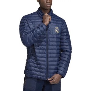 TMAVĚ MODRÁ PÁNSKÁ BUNDA ADIDAS REAL MADRID SSP LT JACKET DX8688 Velikost: M