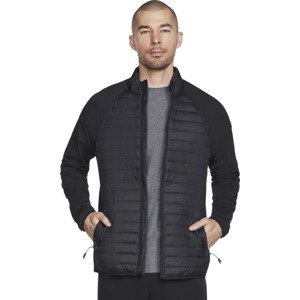 ČERNÁ PÁNSKÁ PROŠÍVANÁ BUNDA SKECHERS GO SHIELD HYBRID JACKET JA23-BLK Velikost: L