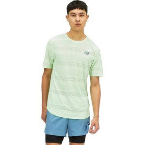 SVĚTLE ZELENÉ SPORTOVNÍ TRIČKO NEW BALANCE Q SPEED JACQUARD SS TEE MT13277VSG Velikost: M