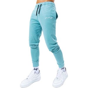 MODRÉ PÁNSKÉ TEPLÁKY JUSTHYPE ACID WASH JOGGERS TWLR-138 Velikost: L