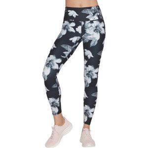 ČERNÉ KVĚTOVANÉ LEGÍNY SKECHERS GO SCULPT MAGNOLIA DREAMS HW LEGGING WLG214-BKMT Velikost: XL