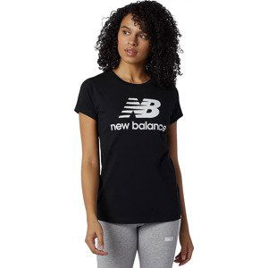 ČERNÉ DÁMSKÉ TRIČKO NEW BALANCE W ESSENTIALS STACKED LOGO TEE WT91546BK Velikost: M