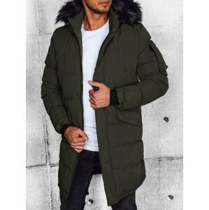 Tmavá khaki prošívaná zimní parka TX4629 Velikost: 2XL