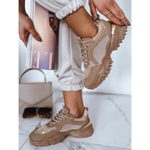 TMAVÉ KHAKI SNEAKERSY NA PLATFORMĚ LIZZE ZY0455 Velikost: 36