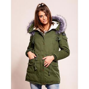 DÁMSKÁ KHAKI PARKA S KAPUCÍ YP-KR-BX3973.06P-KHAKI Velikost: 2XL