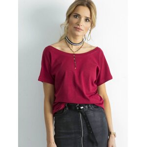 Dámské bordó tričko RV-TS-4662.86-burgundy Velikost: XL