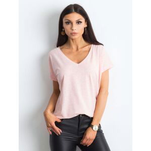 Světle růžové dámské tričko RV-TS-4832.02P-pink mallange Velikost: XS