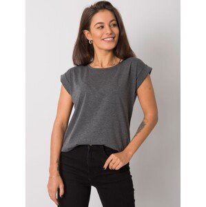 DÁMSKÉ TMAVĚ ŠEDÉ TRIČKO RV-TS-4833.43P-DARK GRAY Velikost: M