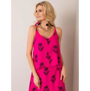 Dámský růžový top s potiskem 111-TP-34546.61-dark pink Velikost: M