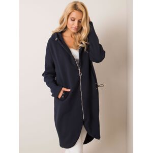 DÁMSKÁ TMAVĚ MODRÁ MIKINA NA ZIP RV-BL-4858-1.99P-DARK BLUE Velikost: S/M