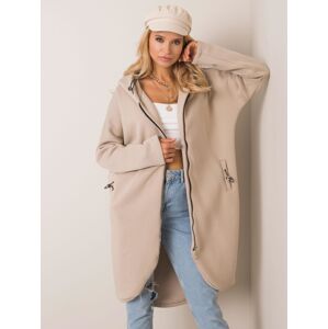 Dámská béžová mikina na zip RV-BL-4858-1.99P-beige Velikost: S/M