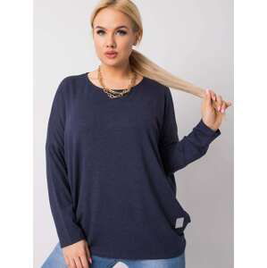 Tmavě modrá dámská halenka RV-BZ-3872.18-blue Velikost: ONE SIZE