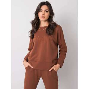 HNĚDÁ MIKINA BASIC RV-BL-6080.19-BROWN Velikost: L/XL