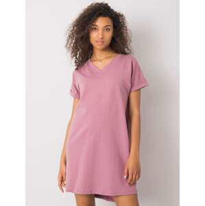 Růžové dámské basic šaty RV-SK-6757.39P-pink Velikost: S