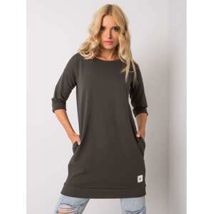 Tmavě šedá dlouhá mikina s kapsami RV-BL-6941.39P-dark grey Velikost: S/M