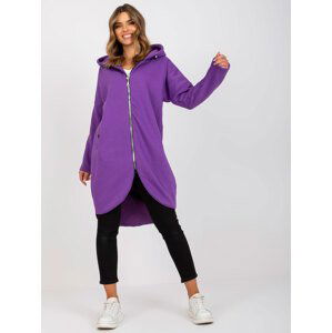 Tmavě fialová dlouhá mikina na zip RV-BL-4858-1.99P-purple Velikost: L/XL