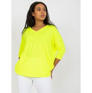 Neonově žlutá volná halenka -RV-BZ-5745.18-fluo yellow Velikost: ONE SIZE