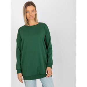 TMAVĚ ZELENÁ DÁMSKÁ MIKINA BEZ KAPUCE RV-BL-8310.60-DARK GREEN Velikost: ONE SIZE