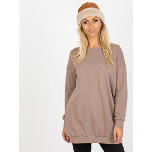 Béžová dámská mikina bez kapuce RV-BL-8310.60-beige Velikost: ONE SIZE