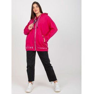 Fuchsiová mikina na zip -RV-BL-8302.78-fuchsia Velikost: ONE SIZE