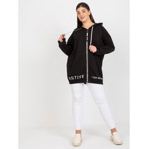 Černá mikina na zip RV-BL-8302.78-black Velikost: ONE SIZE