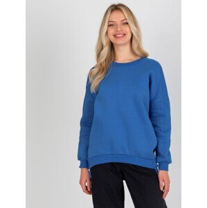 Modrá volná basic mikina RV-BL-8261.51-dark blue Velikost: ONE SIZE