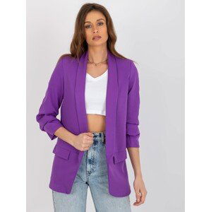 FIALOVÉ LEŽÉRNÍ DÁMSKÉ SAKO DHJ-MA-7684.15P-PURPLE Velikost: XL