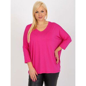 Tmavě růžová volná halenka RV-BZ-5745.18-dark pink Velikost: ONE SIZE