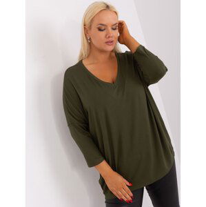 Khaki volná halenka -RV-BZ-5745.18-khaki Velikost: ONE SIZE