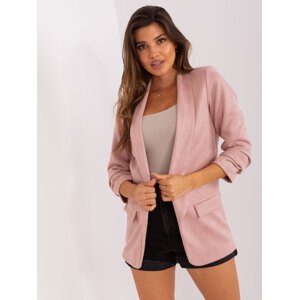 SVĚTLE RŮŽOVÉ SEMIŠOVÉ SAKO DHJ-MA-7684-2.18-LIGHT PINK Velikost: XL