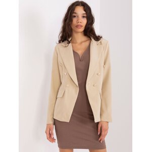 BÉŽOVÉ SAKO S KNOFLÍKY TW-ZT-BI-2018.96-BEIGE Velikost: 2XL