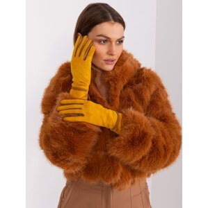 Hořčicové elegantní rukavice AT-RK-238601.78-dark yellow Velikost: S/M