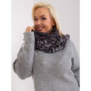 Tmavě šedý šátek s leopardím vzorem AT-KM-S-6121-dark grey Velikost: ONE SIZE