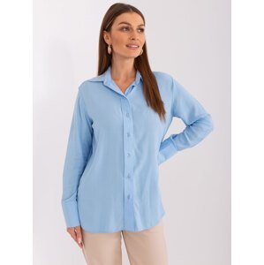 Světle modrá klasická košile s límečkem LK-KS-509094.93P-light blue Velikost: S/M