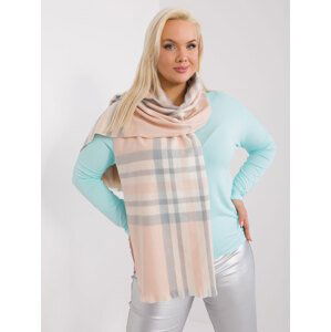 Světle růžový vzorovaný šál AT-SZ-23125-1.26-light pink Velikost: ONE SIZE