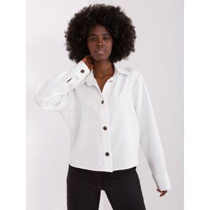 BÍLÁ KOŠILE S OZDOBNÝMI KNOFLÍKY LK-KS-509436.24-WHITE Velikost: S/M